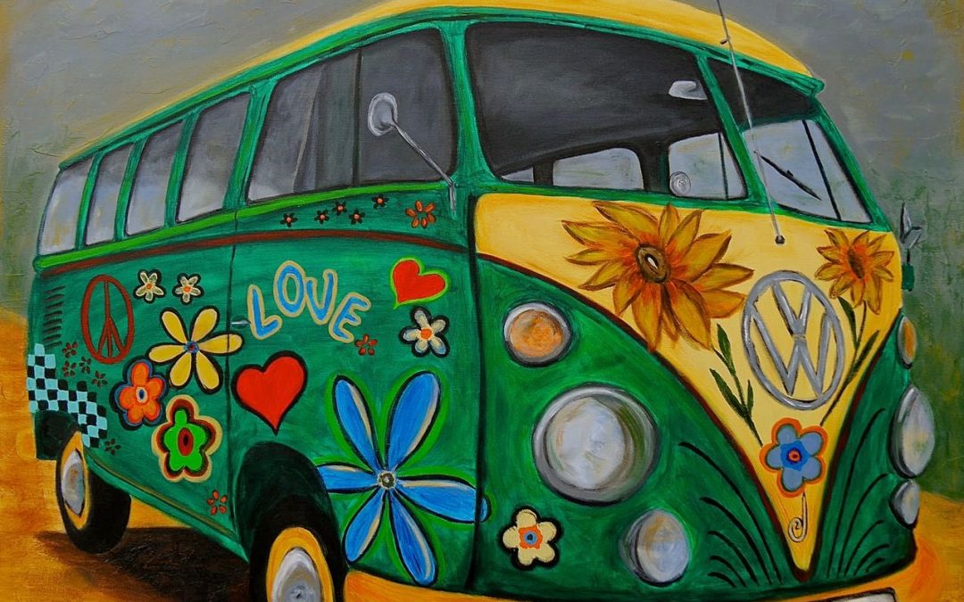 Power flower VW busje