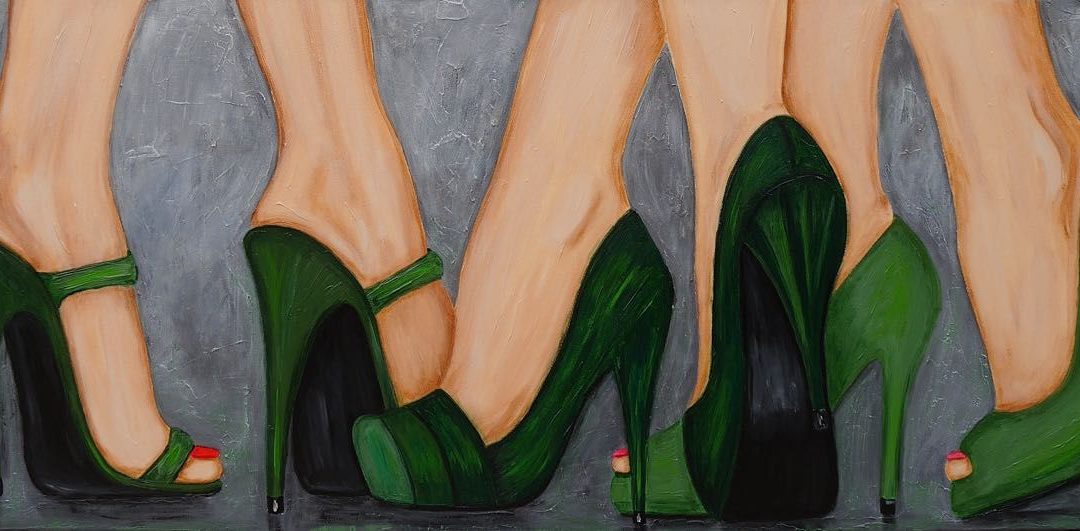 Green high heels